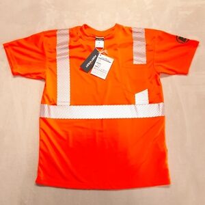 Estes Express Lines Mens Hi-Vis T-Shirt Large Orange Performance Workwear
